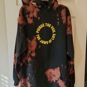 PIERCE THE VEIL Black and Rust Graphic Hoodie